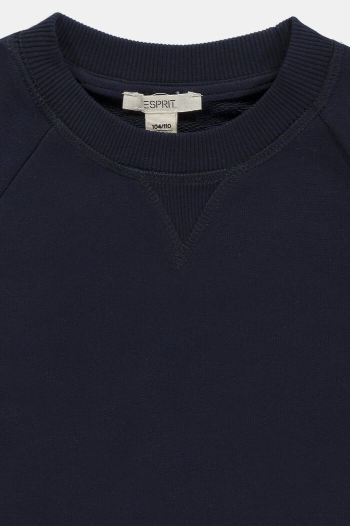 Sweatshirt med logo, 100% bomuld, NAVY, detail image number 2