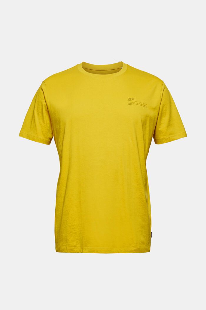 T-shirt i jersey med print, 100% økologisk bomuld, YELLOW, detail image number 6