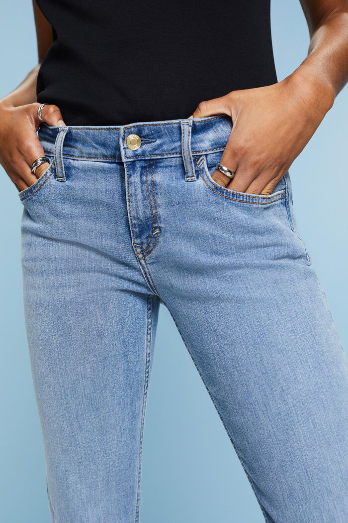 Bootcut-jeans med mellemhøj talje, BLUE LIGHT WASHED, detail image number 4