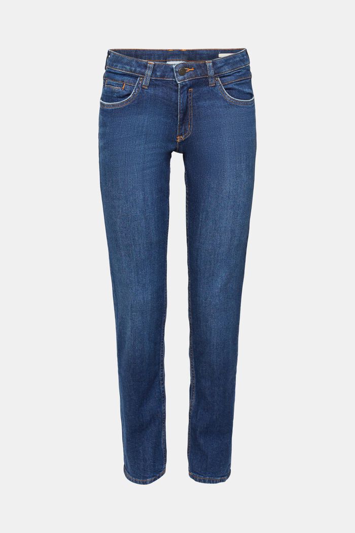Jeans med slim fit, BLUE DARK WASHED, detail image number 7