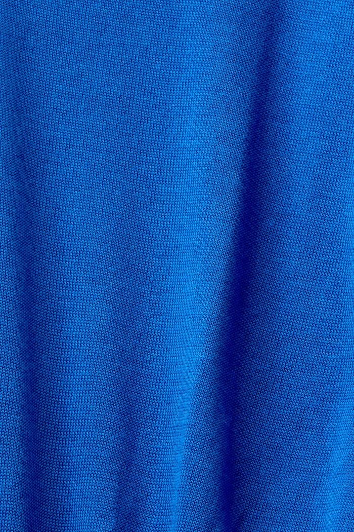 Sweater med V-hals, BRIGHT BLUE, detail image number 5