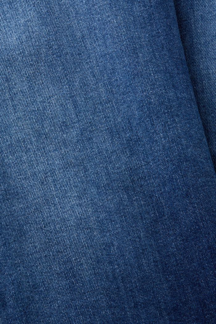 Lige retro-jeans med høj talje, BLUE DARK WASHED, detail image number 5