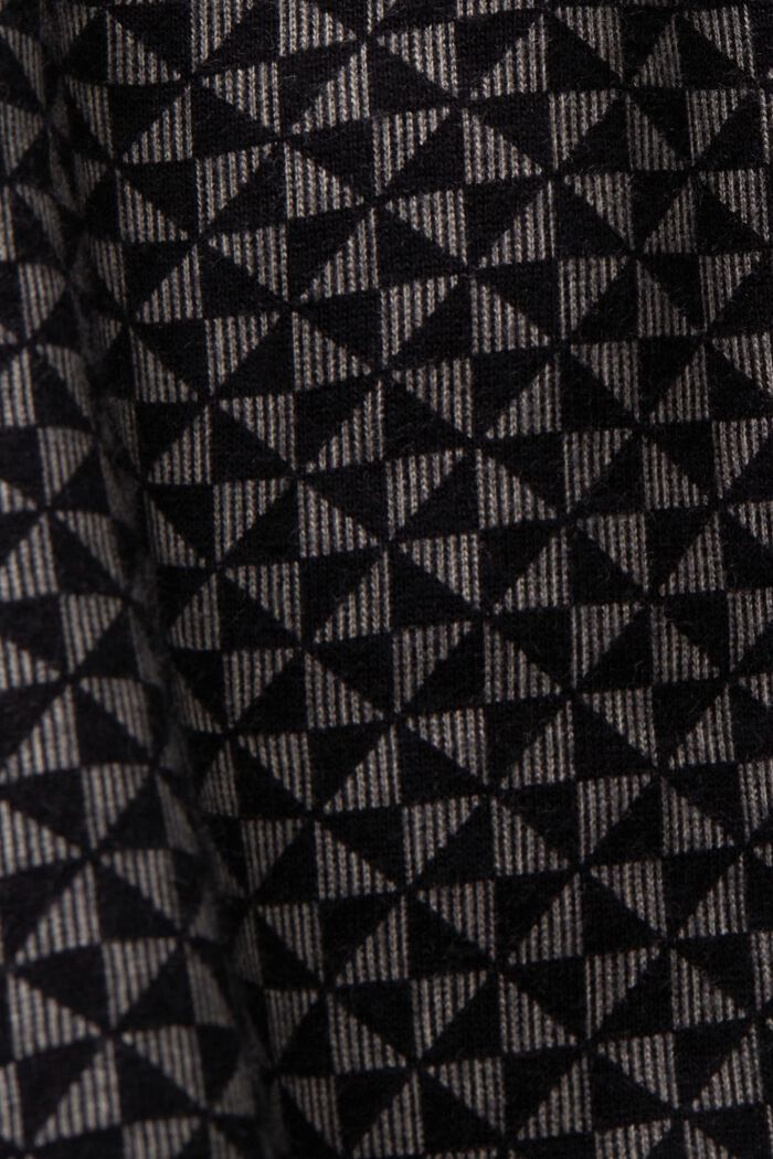 Mønstrede pyjamasshorts i 100% økologisk bomuld, BLACK, detail image number 4