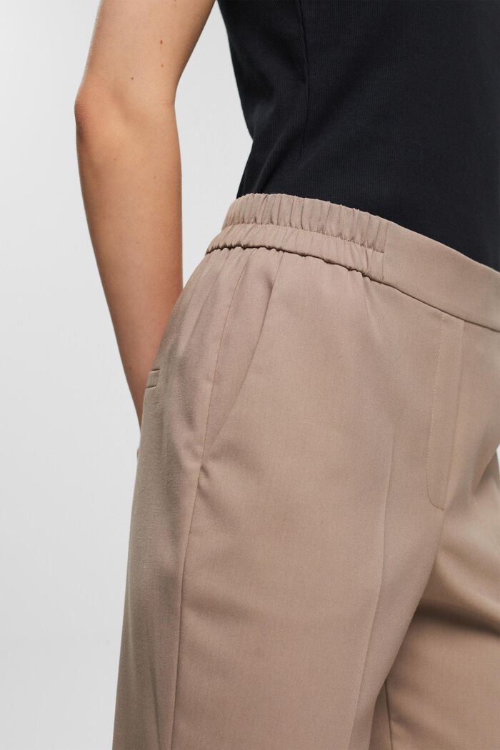 Cropped bukser med mellemhøj talje, TAUPE, detail image number 0