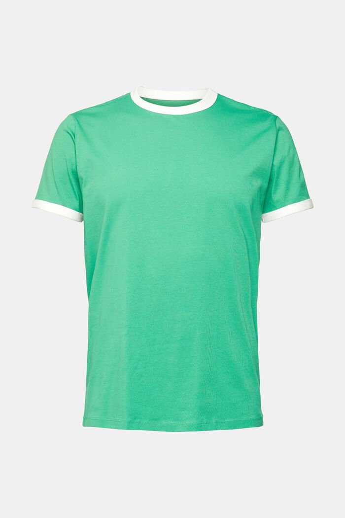 T-shirt af jersey, GREEN, overview
