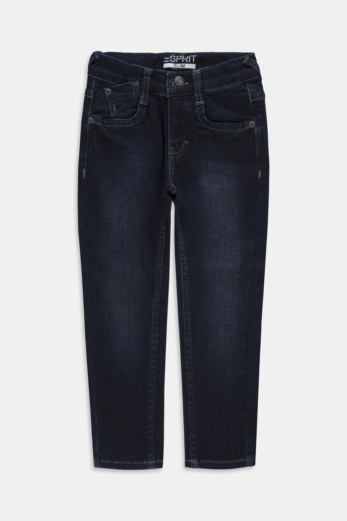 Slim fit-jeans med justerbar linning, BLUE MEDIUM WASHED, detail image number 0