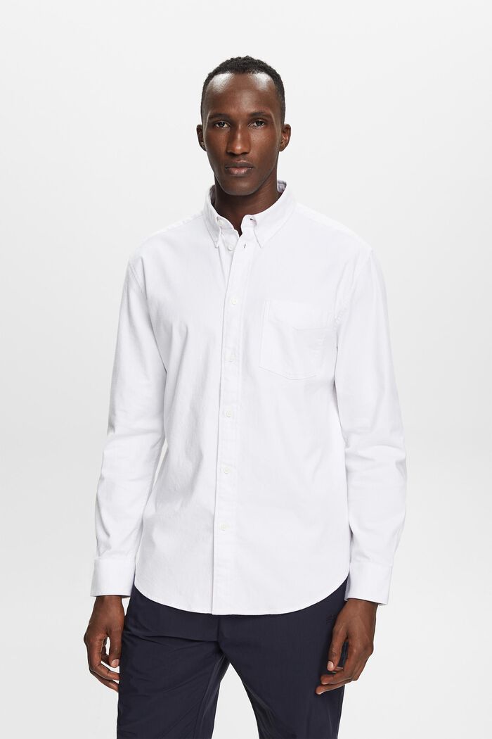 Regular fit-skjorte i twill, WHITE, detail image number 1