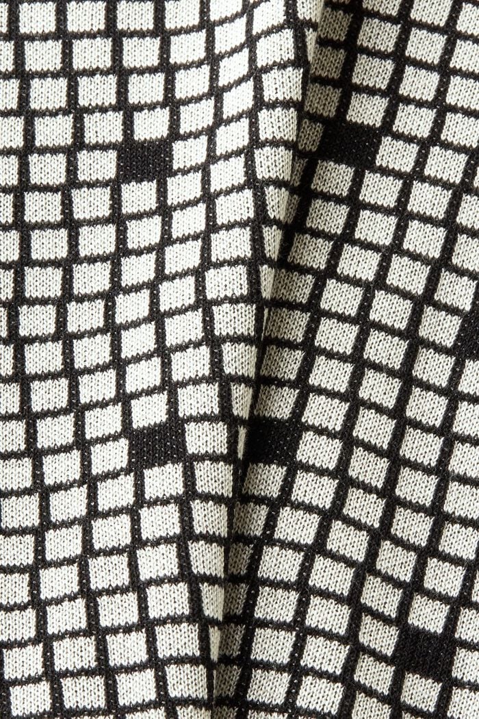 Jacquard-sweatshirt med rund hals, BLACK, detail image number 5