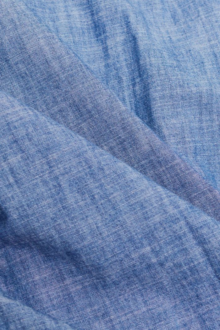 Button down-skjorte i chambray, BLUE MEDIUM WASHED, detail image number 6
