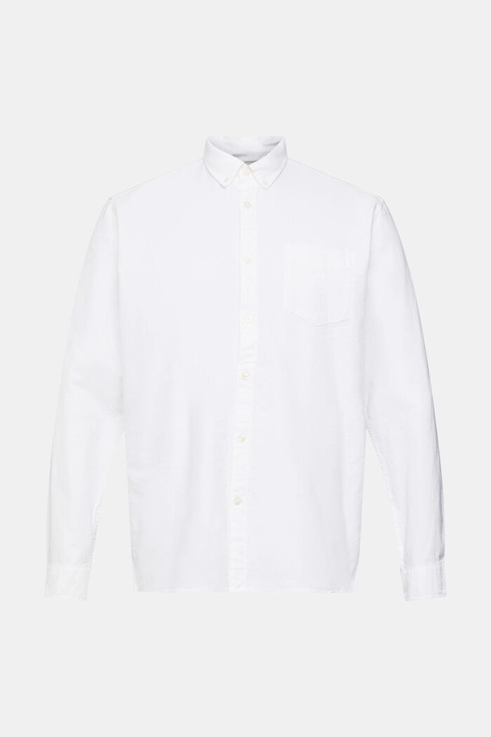 Skjorte med button down-krave, WHITE, detail image number 6