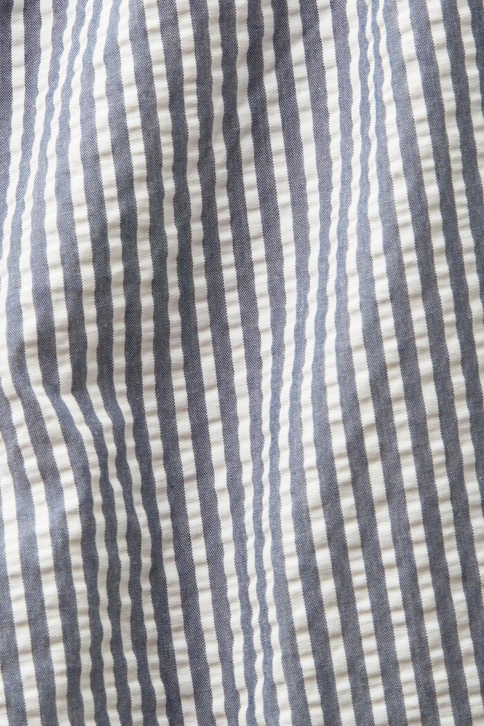 Seersucker-shorts med striber, 100 % bomuld, NAVY, detail image number 6