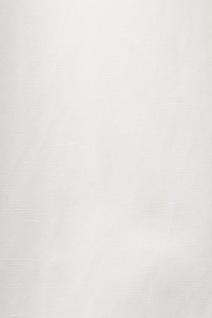 Kortærmet skjorte, hørblanding, WHITE, detail image number 4