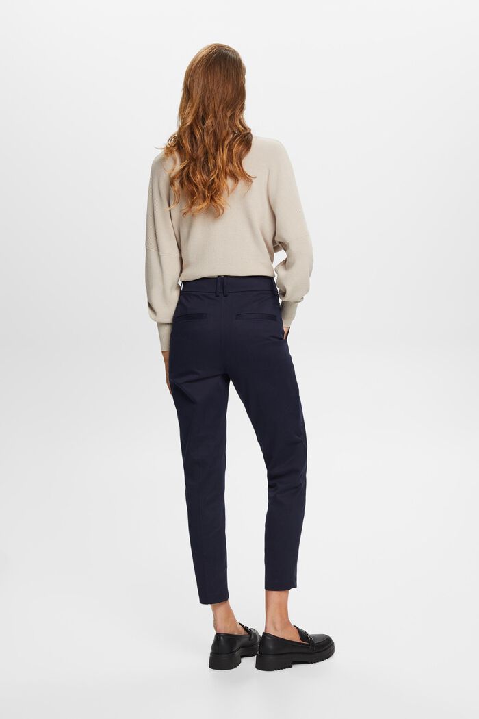 Slim fit-bukser med høj talje, NAVY, detail image number 3