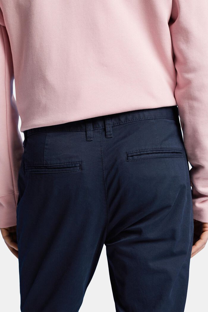 Stretch-chinos i bomuld, NAVY, detail image number 4