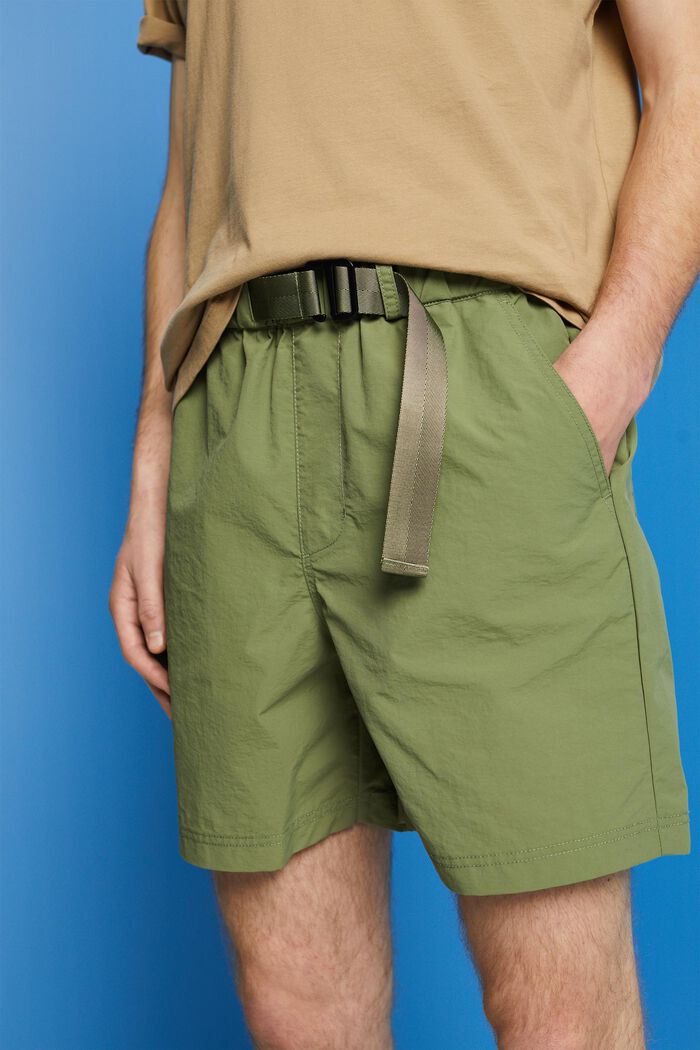 Shorts med integreret bælte, OLIVE, detail image number 2