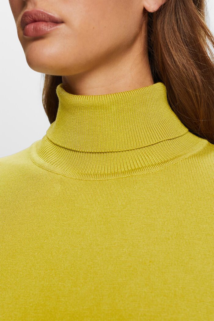 Langærmet sweater med rullekrave, PISTACHIO GREEN, detail image number 2