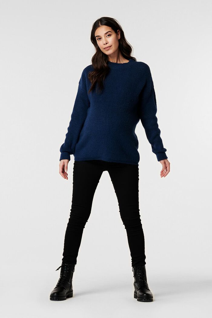 Stribet sweater, SEA TEAL, detail image number 0
