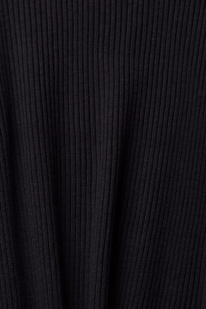 Ribbet pullover med flæser, TENCEL™, BLACK, detail image number 1