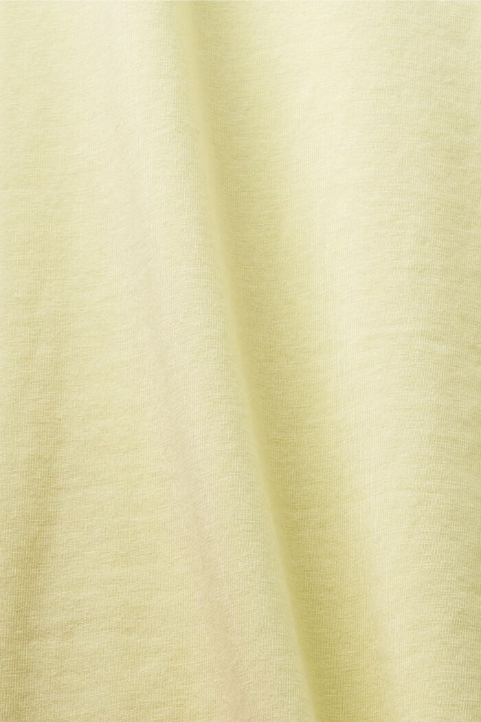 T-shirt med rund hals, LIME YELLOW, detail image number 5