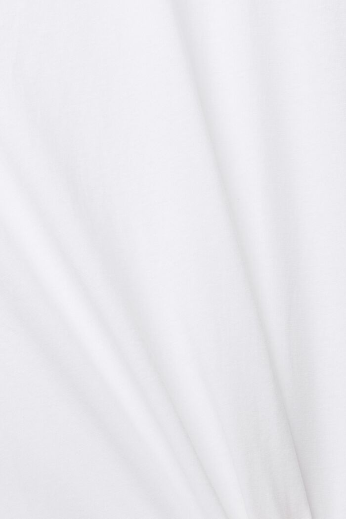 Ensfarvet T-shirt, WHITE, detail image number 1