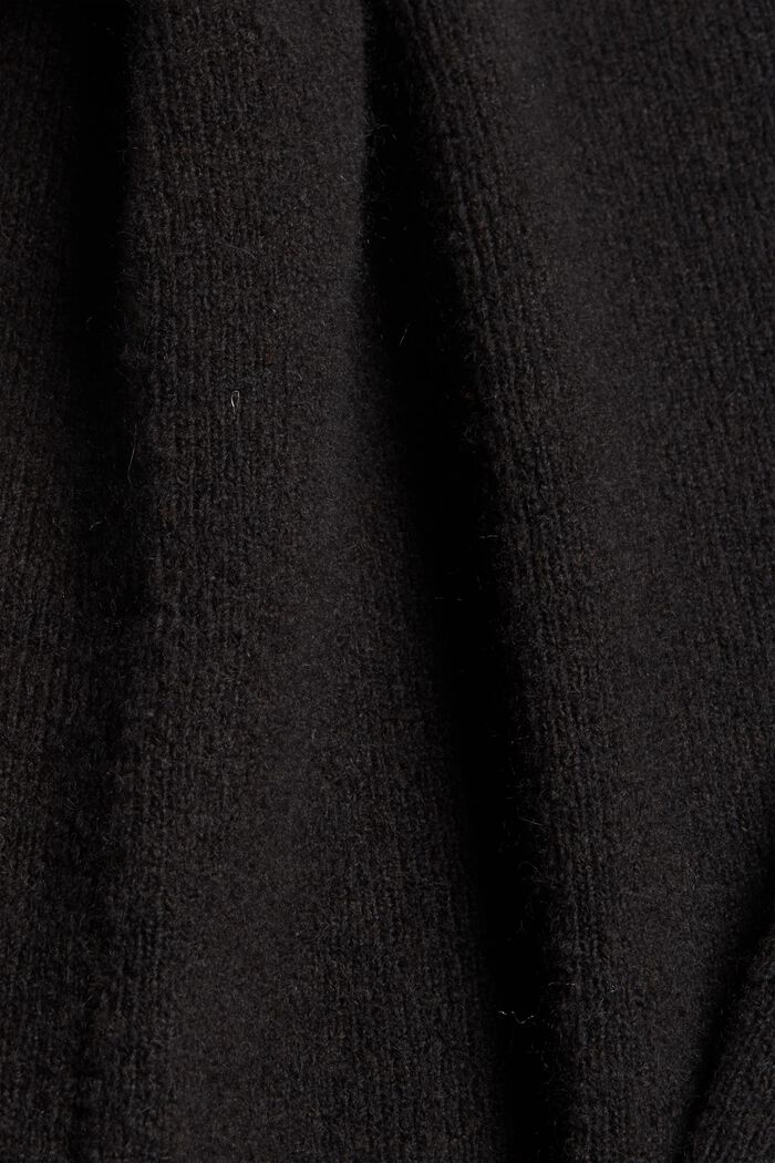 Med uld: pullover med V-hals, BLACK, detail image number 4