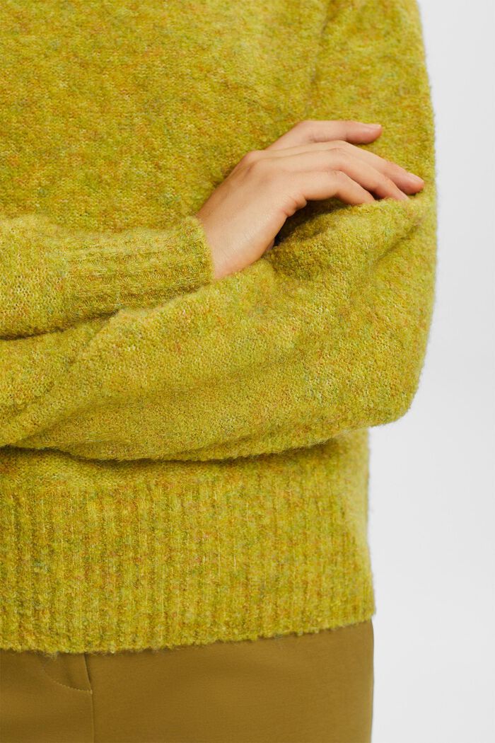 Lodden sweater med høj hals, PISTACHIO GREEN, detail image number 2