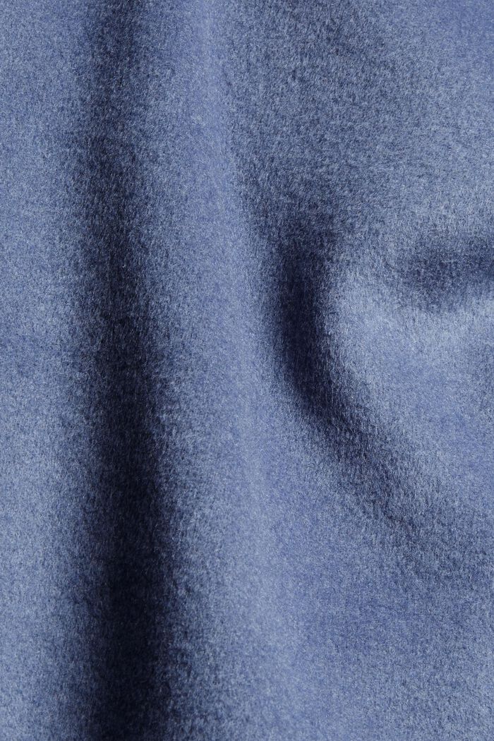 Skjortejakke i uldblanding, GREY BLUE, detail image number 4