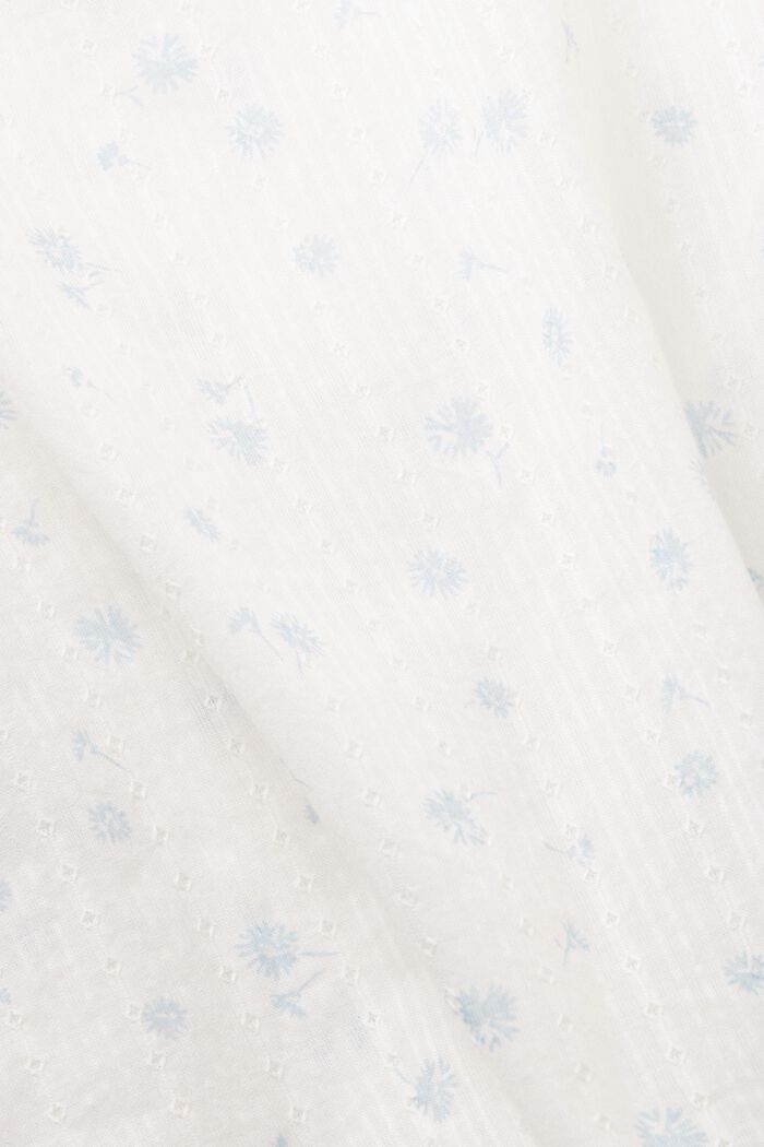 Dobby-bluse med blomsterprint, OFF WHITE, detail image number 5