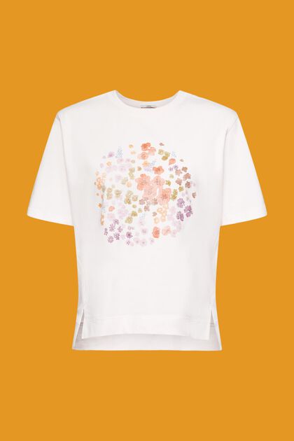 T-shirt med blomsterprint