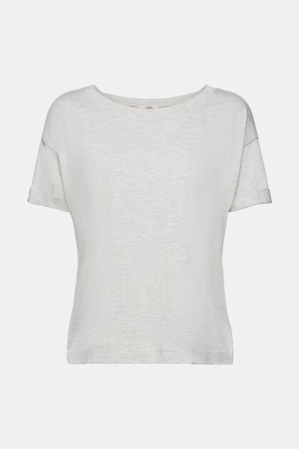 T-shirt i bomuld, LIGHT GREY, overview