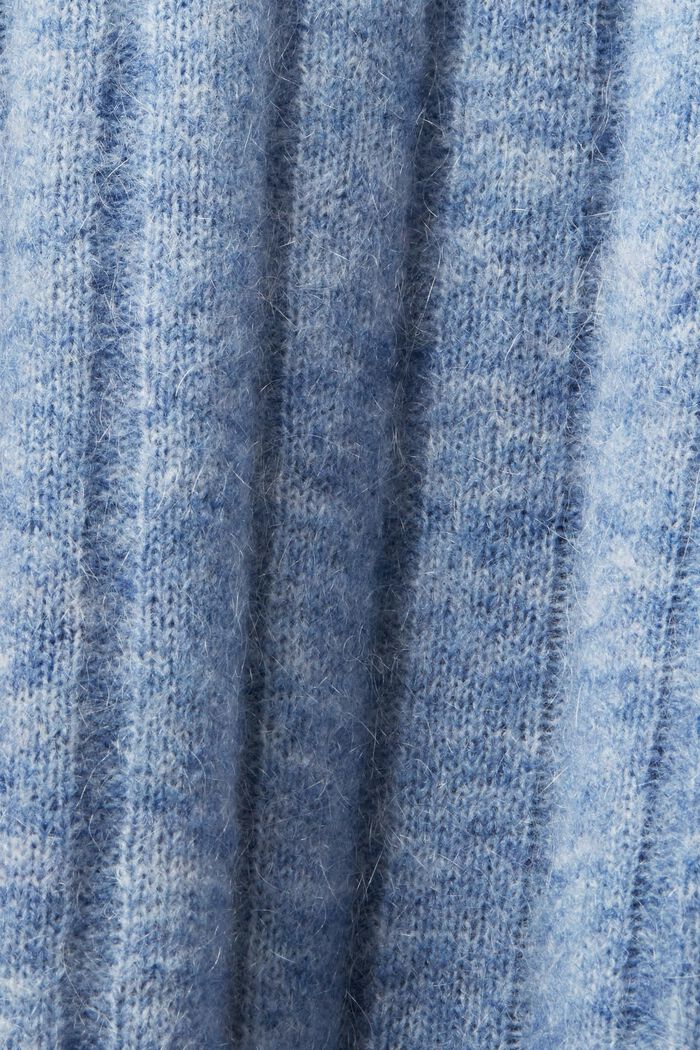 Oversized ribstrikket sweater med V-hals, BLUE LAVENDER, detail image number 5