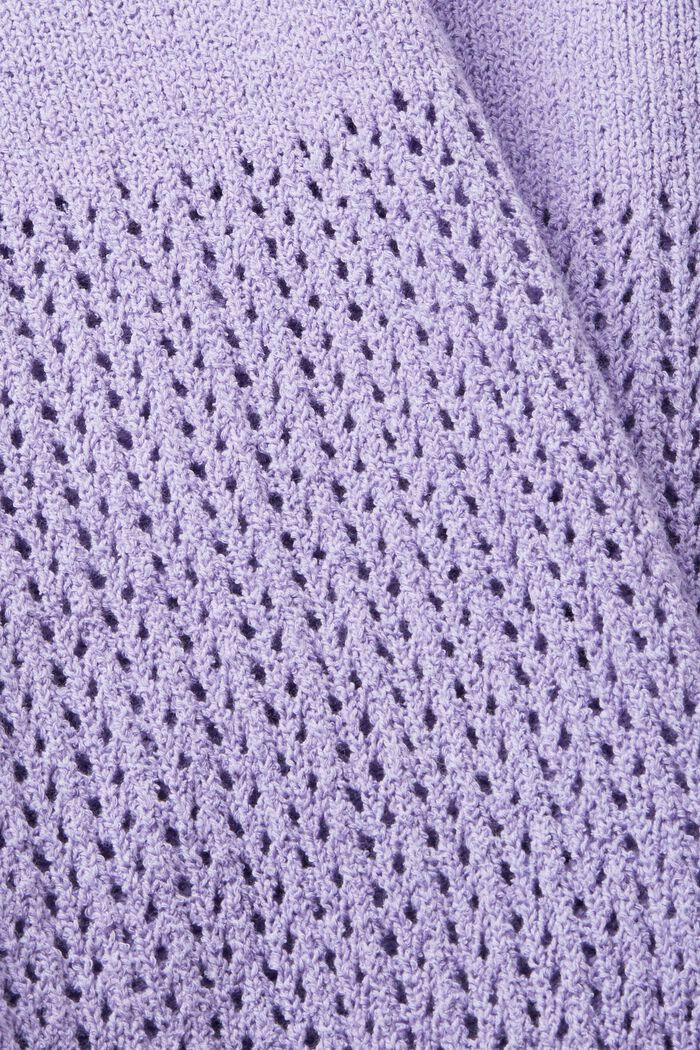 Pointelle-pullover i bomuld, LAVENDER, detail image number 5