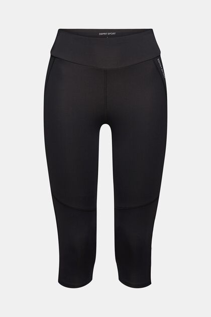 Af genanvendte materialer: Capri-leggings med E-Dry, BLACK, overview