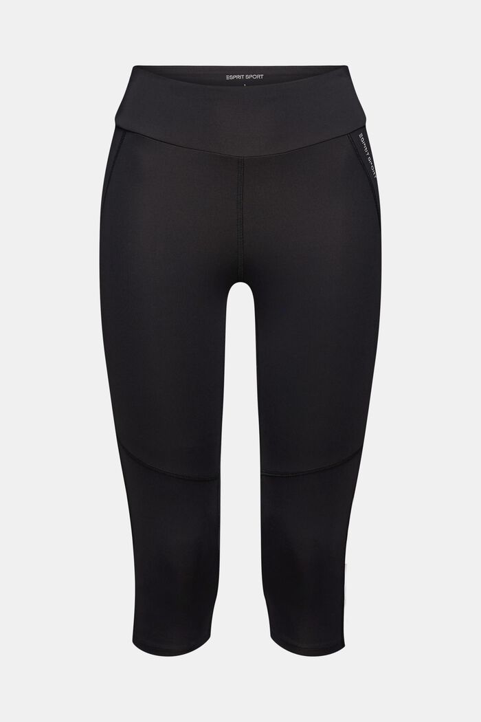 Af genanvendte materialer: Capri-leggings med E-Dry, BLACK, detail image number 6
