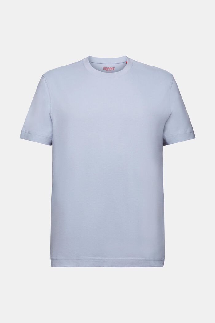 T-shirt i bomuldsjersey med rund hals, LIGHT BLUE LAVENDER, detail image number 6