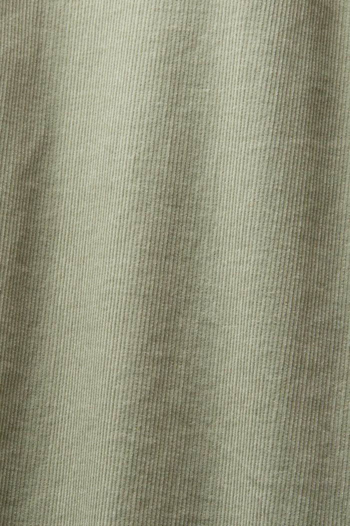 Fløjlsskjorte i 100% bomuld, DUSTY GREEN, detail image number 5