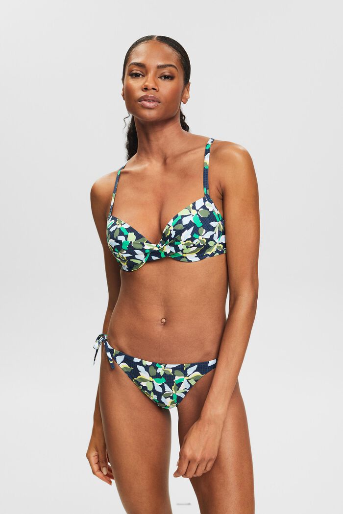 Polstret bikinitop med print, NAVY, detail image number 0