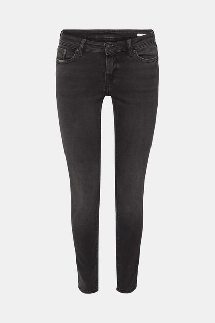 Jeans med skinny fit, BLACK DENIM, overview