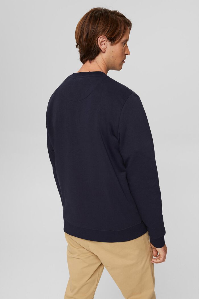 Genanvendte materialer: sweatshirt med broderet logo, NAVY, detail image number 3