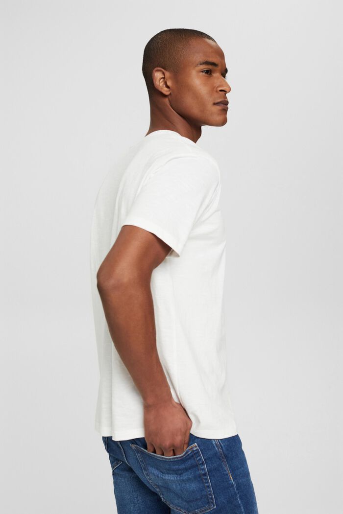 Jersey-T-shirt af 100% økologisk bomuld, OFF WHITE, detail image number 3