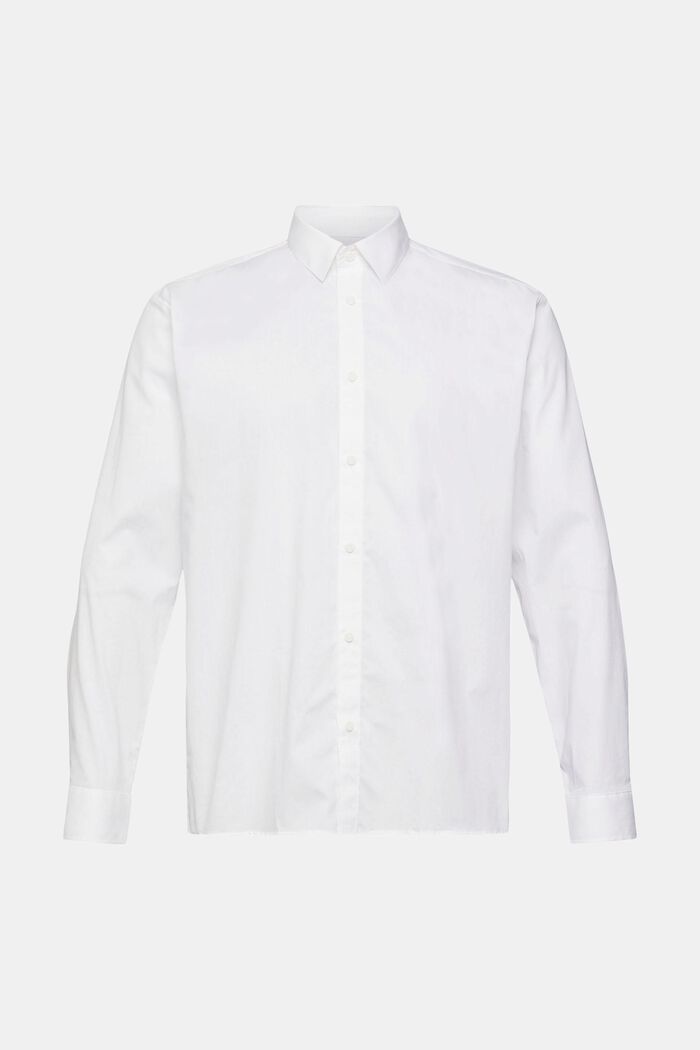 Skjorte i bæredygtig bomuld, WHITE, overview