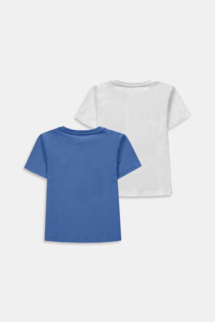 Pakke med 2 T-shirts med logoprint, LIGHT BLUE, detail image number 1