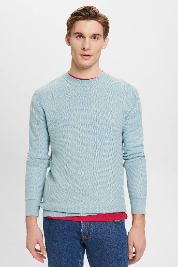 Stribet sweater, GREY BLUE, detail image number 0