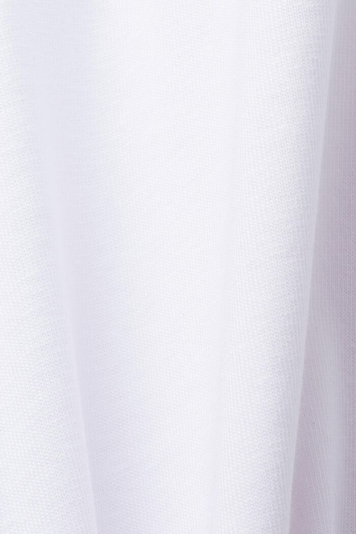 Poloshirt i jersey, bomuldsmiks, WHITE, detail image number 5