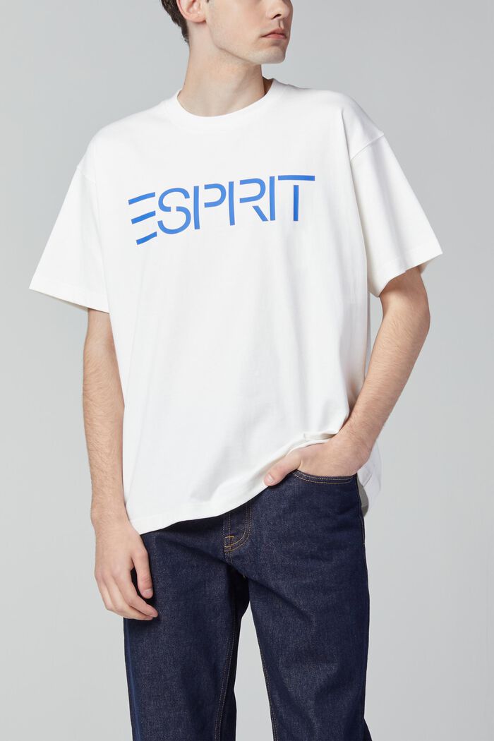 Unisex-T-shirt i jersey med logoprint