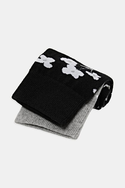 Pakke med 2 par sokker med blomstermønster