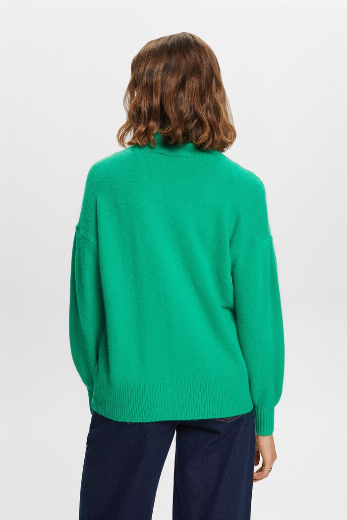 Sweater med høj hals, GREEN, detail image number 3