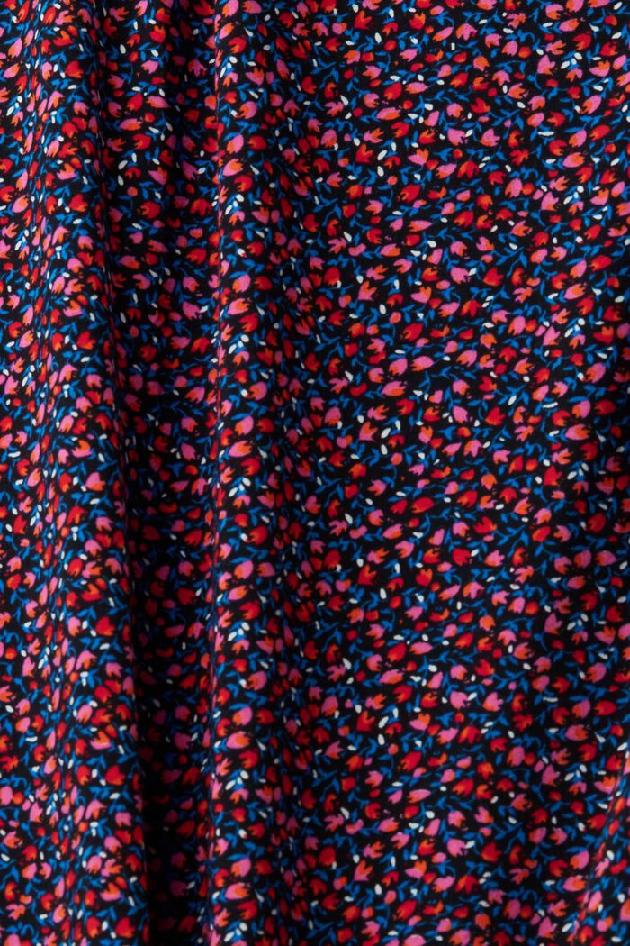 Mønstret bluse med V-hals, BLACK, detail image number 5