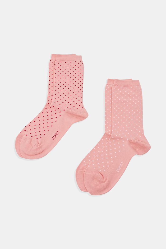2-pak polkaprikkede sokker, økologisk bomuld, BONBON, detail image number 0