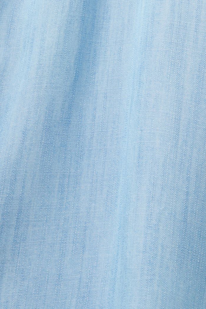I TENCEL™: Midi-nederdel i denimlook, BLUE LIGHT WASHED, detail image number 6